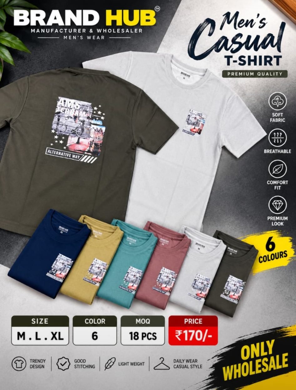 BH-CT01 Men’s Casual Printed T-Shirt — Front