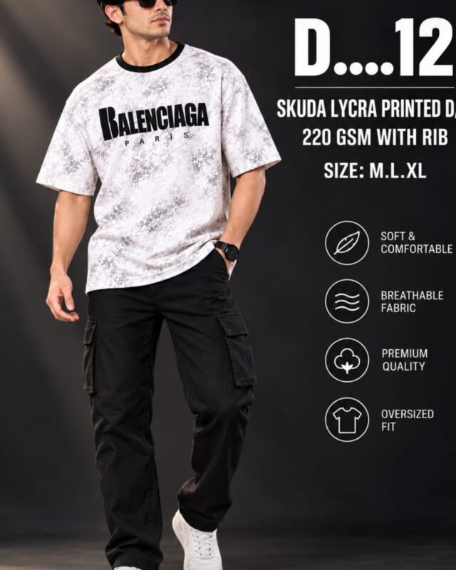 D-12 Skuda Lycra Printed D/S T-Shirt