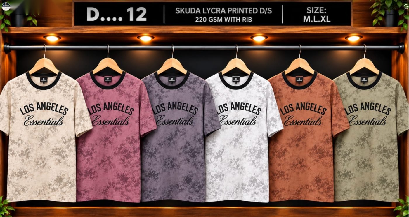 D-12 Skuda Lycra Printed D/S T-Shirt — Colour chart
